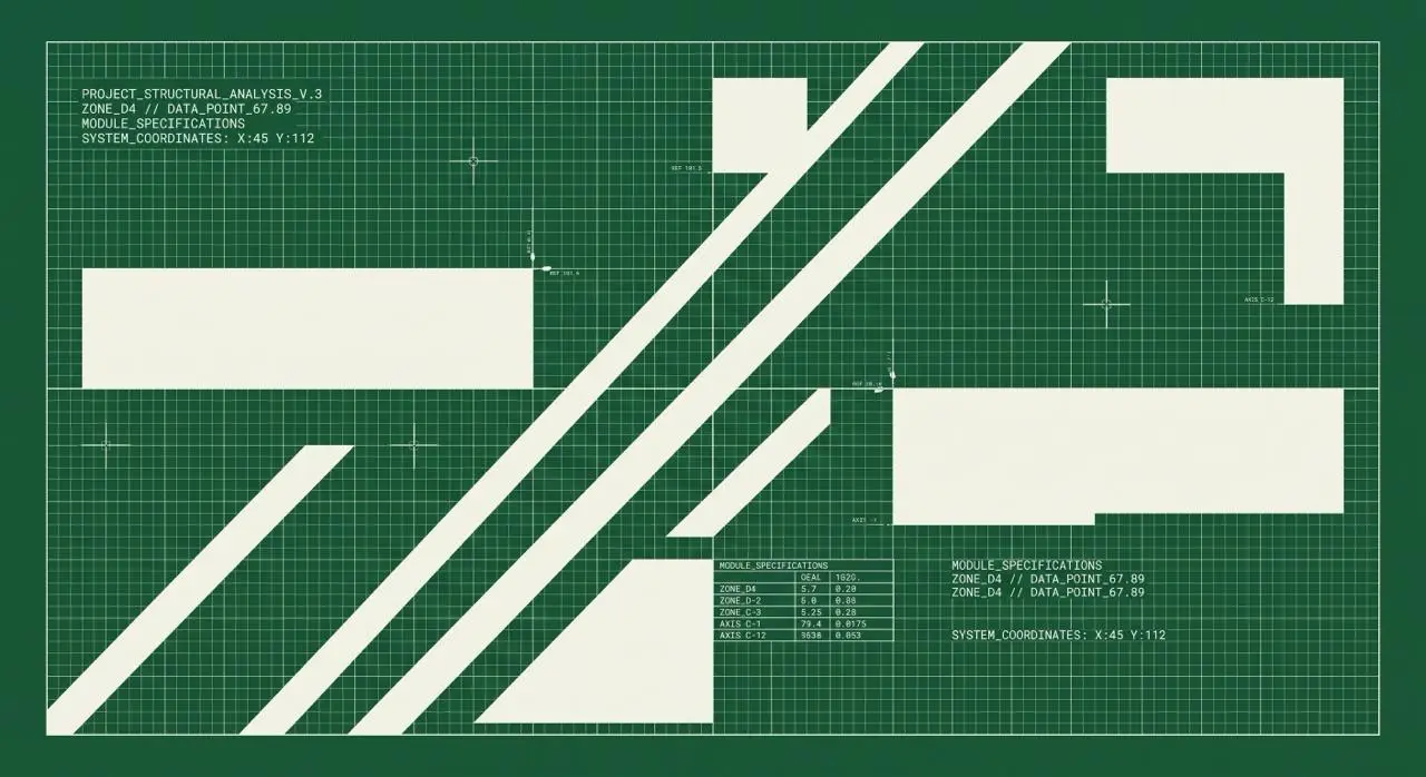 Blueprint-style floor plan of a data hall